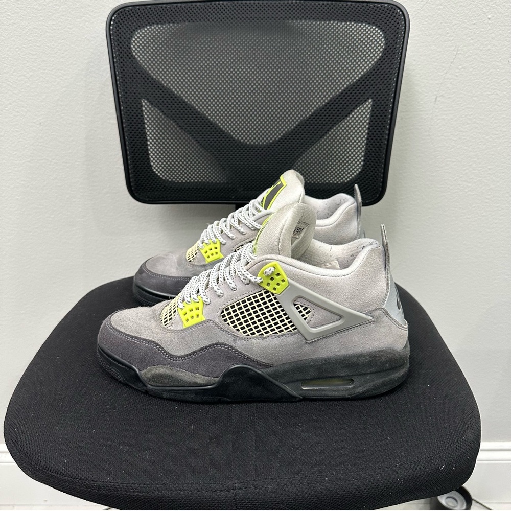 Jordan Athletic Shoes in Gray and Neon Yellow